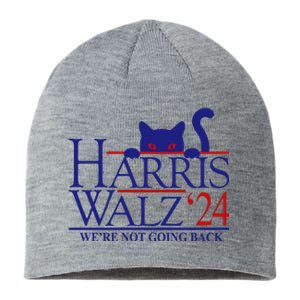 Harris Waltz 2024 Were Not Going Back Funny Cat Lady Sustainable Beanie