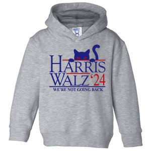 Harris Waltz 2024 Were Not Going Back Funny Cat Lady Toddler Hoodie