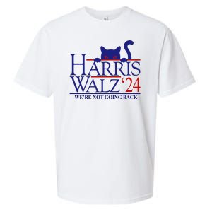 Harris Waltz 2024 Were Not Going Back Funny Cat Lady Sueded Cloud Jersey T-Shirt