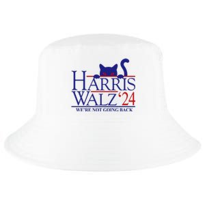 Harris Waltz 2024 Were Not Going Back Funny Cat Lady Cool Comfort Performance Bucket Hat