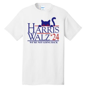 Harris Waltz 2024 Were Not Going Back Funny Cat Lady Tall T-Shirt