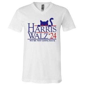 Harris Waltz 2024 Were Not Going Back Funny Cat Lady V-Neck T-Shirt