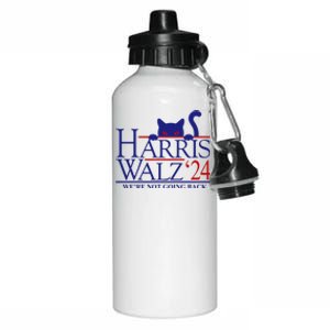 Harris Waltz 2024 Were Not Going Back Funny Cat Lady Aluminum Water Bottle