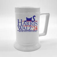 Harris Waltz 2024 Were Not Going Back Funny Cat Lady Beer Stein