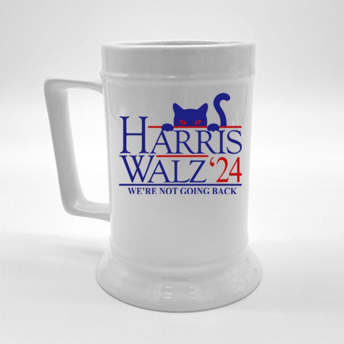 Harris Waltz 2024 Were Not Going Back Funny Cat Lady Beer Stein