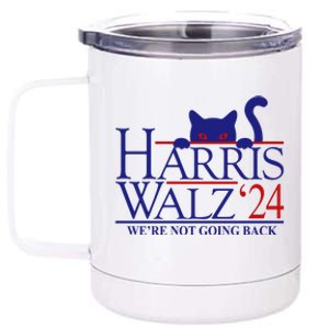 Harris Waltz 2024 Were Not Going Back Funny Cat Lady 12 oz Stainless Steel Tumbler Cup