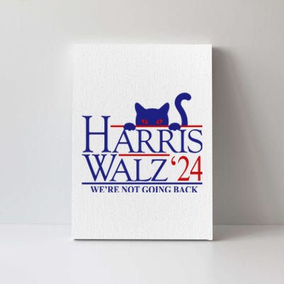 Harris Waltz 2024 Were Not Going Back Funny Cat Lady Canvas