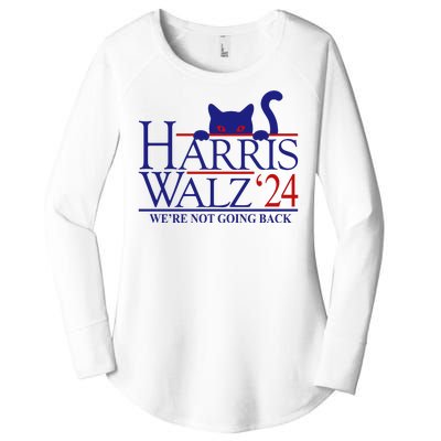 Harris Waltz 2024 Were Not Going Back Funny Cat Lady Women's Perfect Tri Tunic Long Sleeve Shirt