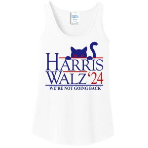 Harris Waltz 2024 Were Not Going Back Funny Cat Lady Ladies Essential Tank