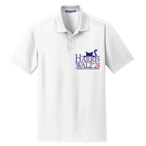 Harris Waltz 2024 Were Not Going Back Funny Cat Lady Dry Zone Grid Polo