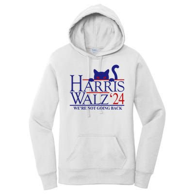 Harris Waltz 2024 Were Not Going Back Funny Cat Lady Women's Pullover Hoodie