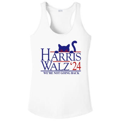 Harris Waltz 2024 Were Not Going Back Funny Cat Lady Ladies PosiCharge Competitor Racerback Tank