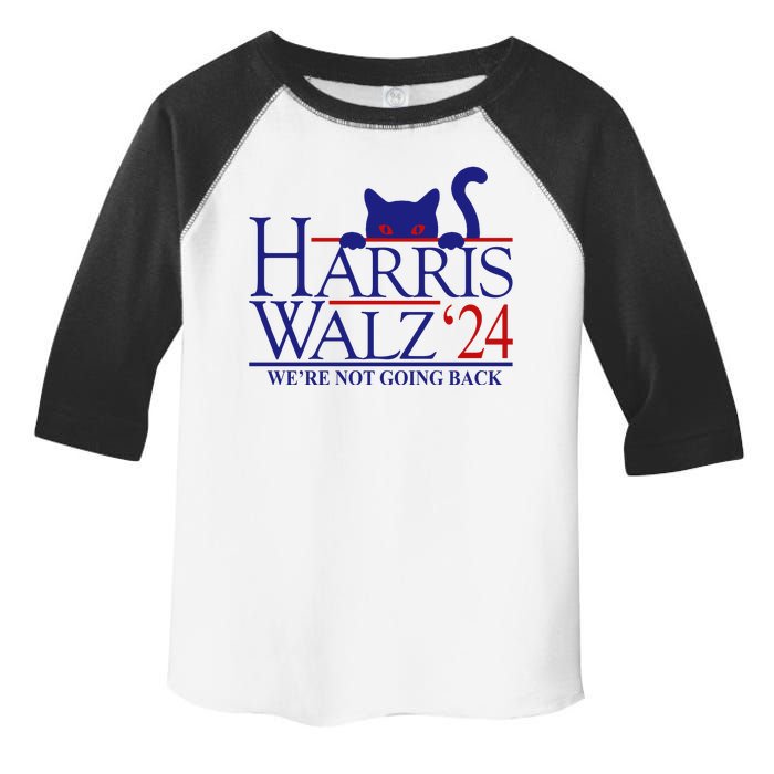 Harris Waltz 2024 Were Not Going Back Funny Cat Lady Toddler Fine Jersey T-Shirt