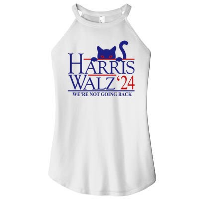 Harris Waltz 2024 Were Not Going Back Funny Cat Lady Women's Perfect Tri Rocker Tank