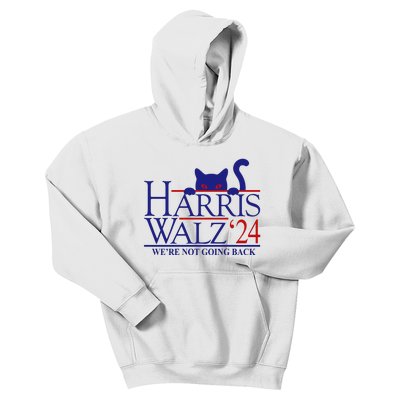 Harris Waltz 2024 Were Not Going Back Funny Cat Lady Kids Hoodie