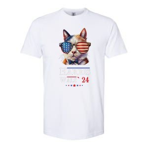 Harris Waltz 2024 Election Cat Ladies Kamala Harris Softstyle CVC T-Shirt