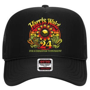 Harris Waltz 2024 Election Kamala Harris Tim Waltz 2024 High Crown Mesh Back Trucker Hat