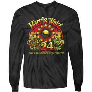 Harris Waltz 2024 Election Kamala Harris Tim Waltz 2024 Tie-Dye Long Sleeve Shirt