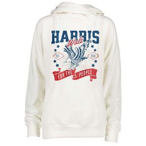 Harris Walz 2024 Election President Kamala Harris Tim Waltz Womens Funnel Neck Pullover Hood