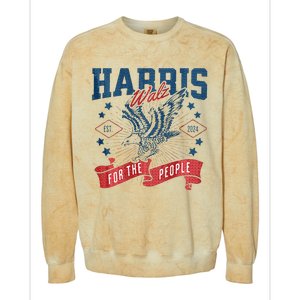 Harris Walz 2024 Election President Kamala Harris Tim Waltz Colorblast Crewneck Sweatshirt