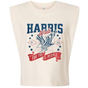 Harris Walz 2024 Election President Kamala Harris Tim Waltz Garment-Dyed Women's Muscle Tee