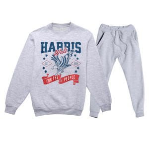 Harris Walz 2024 Election President Kamala Harris Tim Waltz Premium Crewneck Sweatsuit Set