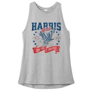 Harris Walz 2024 Election President Kamala Harris Tim Waltz Ladies PosiCharge Tri-Blend Wicking Tank