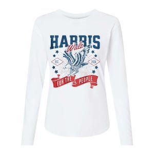 Harris Walz 2024 Election President Kamala Harris Tim Waltz Womens Cotton Relaxed Long Sleeve T-Shirt