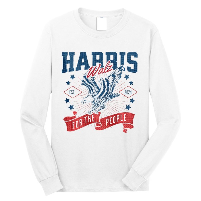 Harris Walz 2024 Election President Kamala Harris Tim Waltz Long Sleeve Shirt