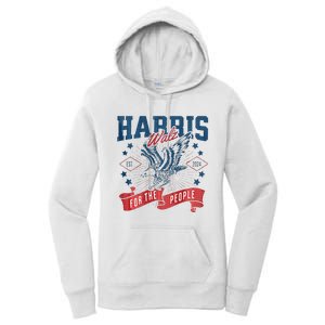 Harris Walz 2024 Election President Kamala Harris Tim Waltz Women's Pullover Hoodie