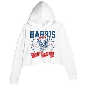 Harris Walz 2024 Election President Kamala Harris Tim Waltz Crop Fleece Hoodie