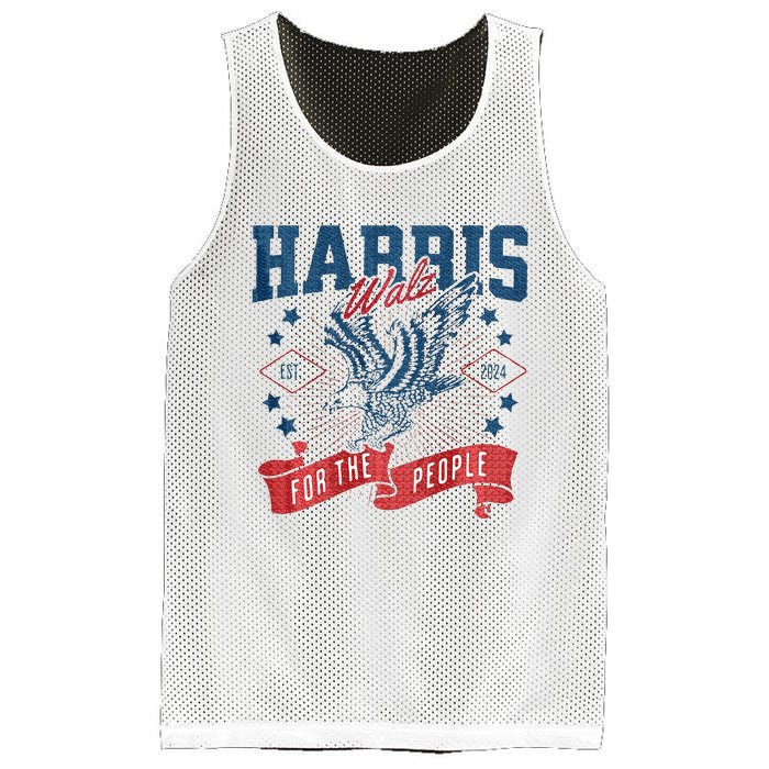 Harris Walz 2024 Election President Kamala Harris Tim Waltz Mesh Reversible Basketball Jersey Tank