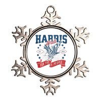 Harris Walz 2024 Election President Kamala Harris Tim Waltz Metallic Star Ornament