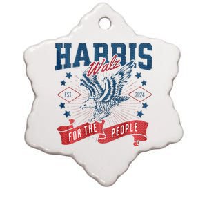 Harris Walz 2024 Election President Kamala Harris Tim Waltz Ceramic Star Ornament