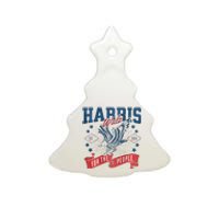 Harris Walz 2024 Election President Kamala Harris Tim Waltz Ceramic Tree Ornament