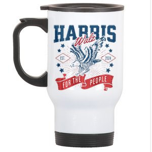 Harris Walz 2024 Election President Kamala Harris Tim Waltz Stainless Steel Travel Mug