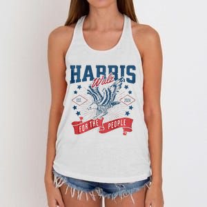 Harris Walz 2024 Election President Kamala Harris Tim Waltz Women's Knotted Racerback Tank