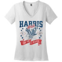 Harris Walz 2024 Election President Kamala Harris Tim Waltz Women's V-Neck T-Shirt