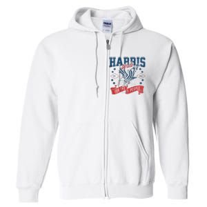 Harris Walz 2024 Election President Kamala Harris Tim Waltz Full Zip Hoodie