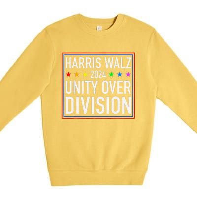 Harris Waltz 2024 Unity Over Division Premium Crewneck Sweatshirt