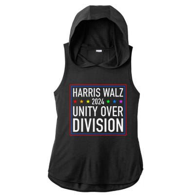 Harris Waltz 2024 Unity Over Division Ladies PosiCharge Tri-Blend Wicking Draft Hoodie Tank