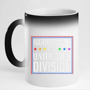 Harris Waltz 2024 Unity Over Division 11oz Black Color Changing Mug