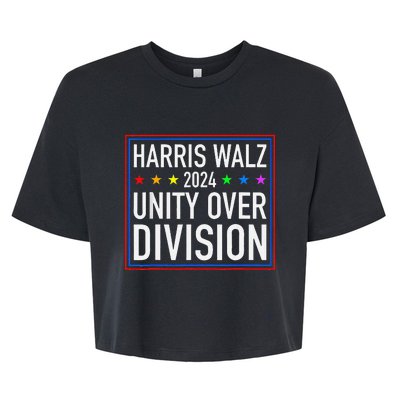 Harris Waltz 2024 Unity Over Division Bella+Canvas Jersey Crop Tee