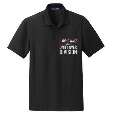 Harris Waltz 2024 Unity Over Division Dry Zone Grid Polo