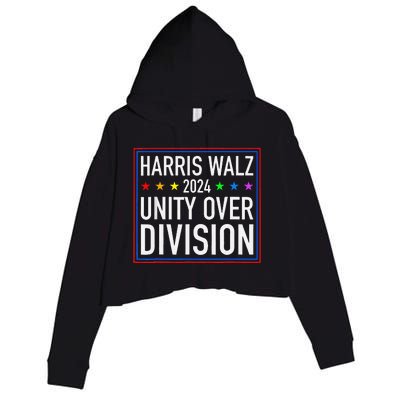 Harris Waltz 2024 Unity Over Division Crop Fleece Hoodie