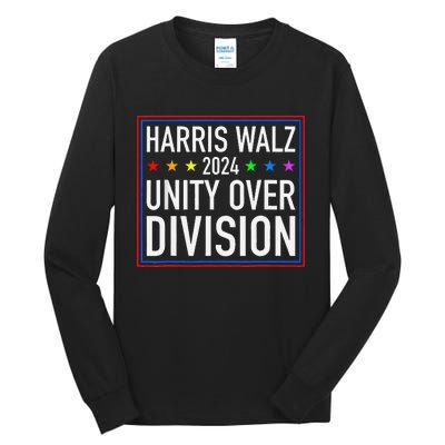 Harris Waltz 2024 Unity Over Division Tall Long Sleeve T-Shirt