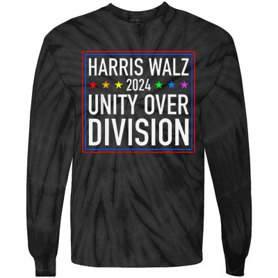 Harris Waltz 2024 Unity Over Division Tie-Dye Long Sleeve Shirt