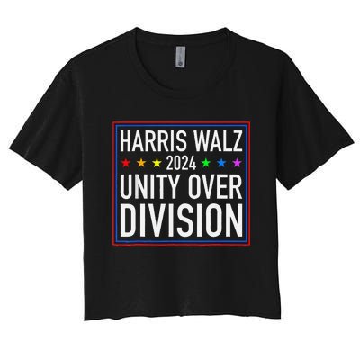 Harris Waltz 2024 Unity Over Division Women's Crop Top Tee