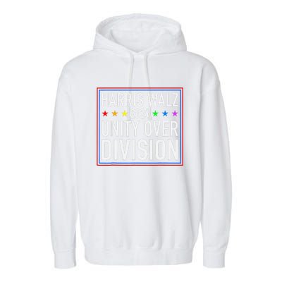 Harris Waltz 2024 Unity Over Division Garment-Dyed Fleece Hoodie