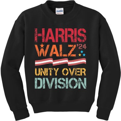 Harris Waltz 2024 Unity Over Division Kids Sweatshirt